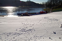 Blick von der Piste zum Olympiasee